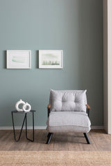 Sillón para dormir escandinavo Tejido de peluche gris Sando