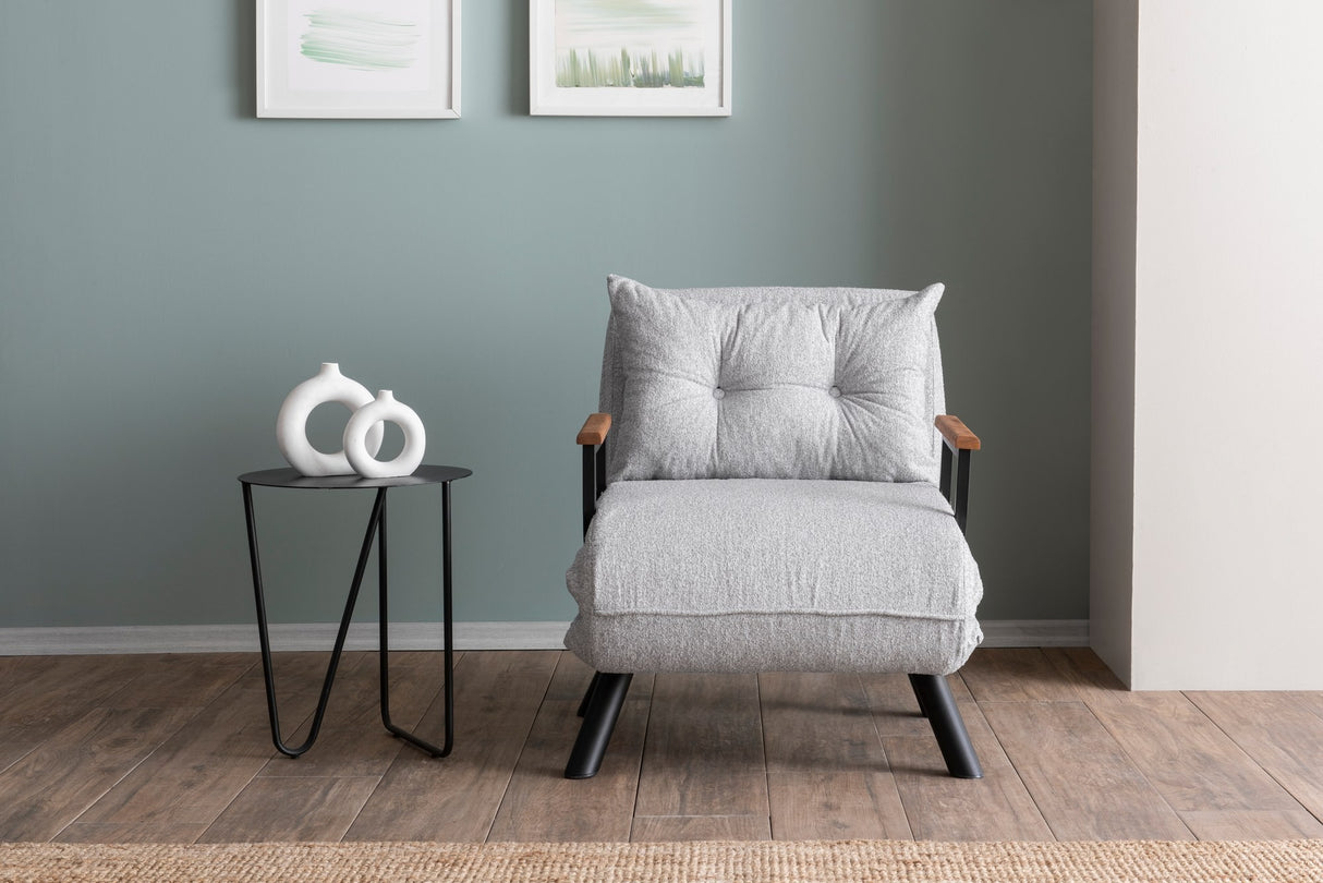 Sillón para dormir escandinavo Tejido de peluche gris Sando