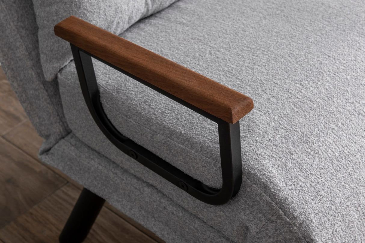 Sillón para dormir escandinavo Tejido de peluche gris Sando