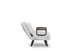 Fauteuils - Scandinavische slaapfauteuil Crème teddystof Sando - Dimehouse