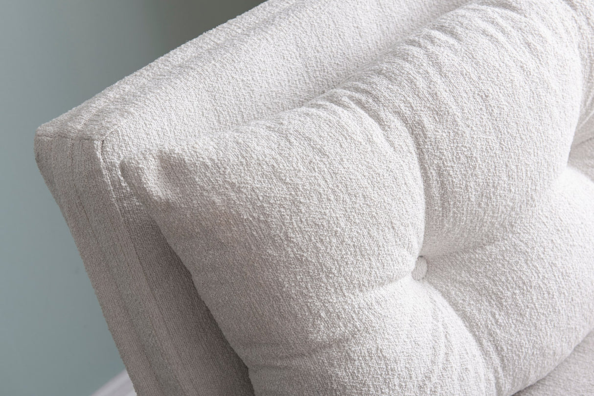 Fauteuils - Scandinavische slaapfauteuil Crème teddystof Sando - Dimehouse