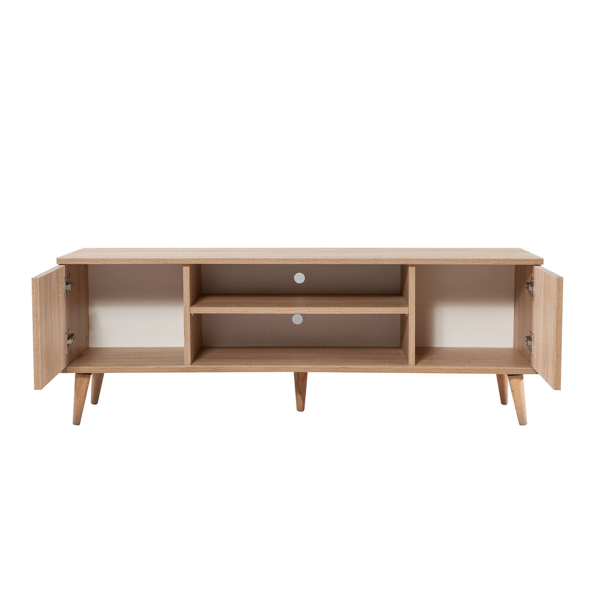 TV Meubels - TV Meubel Truva Sonoma Eik Gestreept Melamine 140x50x40 cm - Dimehouse