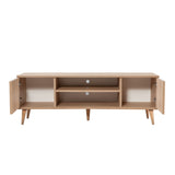 TV Meubels - TV Meubel Truva Sonoma Eik Gestreept Melamine 140x50x40 cm - Dimehouse