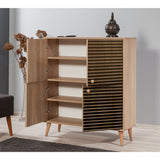 Wandkasten - Wandkast Multilux Sonoma Eik Melamine 95x111x36 cm - Dimehouse