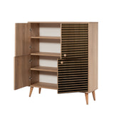 Wandkasten - Wandkast Multilux Sonoma Eik Melamine 95x111x36 cm - Dimehouse
