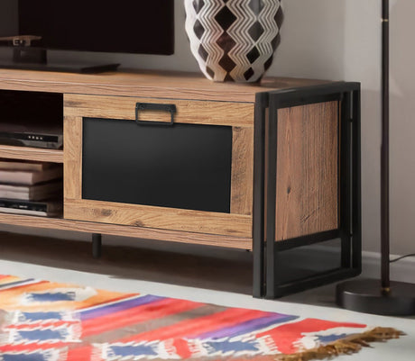 Muebles de TV Arcas Atlantic Pine Black Melamine 180x50x45 cm