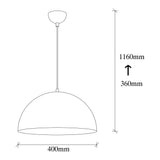 Hanglamp 40 cm Zwart Goud Metaal Echelon