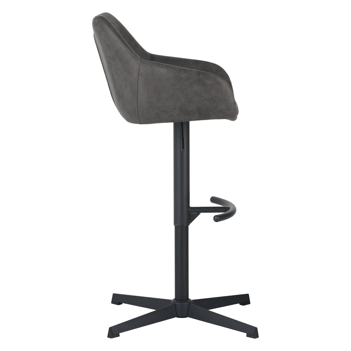 Heces de barra de veneno Anthracite Ecoleer - silla de barra giratoria ajustable con reposabrazos