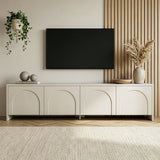 Mueble TV Aurelia crema 180 cm madera melaminada