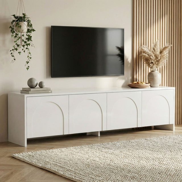 Mueble TV Aurelia blanco 180 cm madera melaminada
