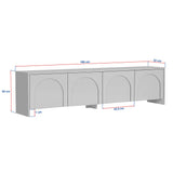Mueble TV Aurelia blanco 180 cm madera melaminada