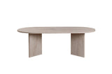 Salontafels - Ovale salontafel travertin melamine - Japandi - 119x60 cm - Sota - Dimehouse