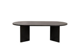 Salontafels - Ovale salontafel Zwart melamine - Japandi - 119x60 cm - Sota - Dimehouse
