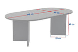 Salontafels - Ovale salontafel Zwart melamine - Japandi - 119x60 cm - Sota - Dimehouse