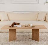 Salontafels - Rechthoekige Salontafel Siban Sapphire Eikenhout look - 119x60 cm - Dimehouse