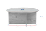 Ronde salontafel Dakota dennenhout melamine 90x90x40 cm