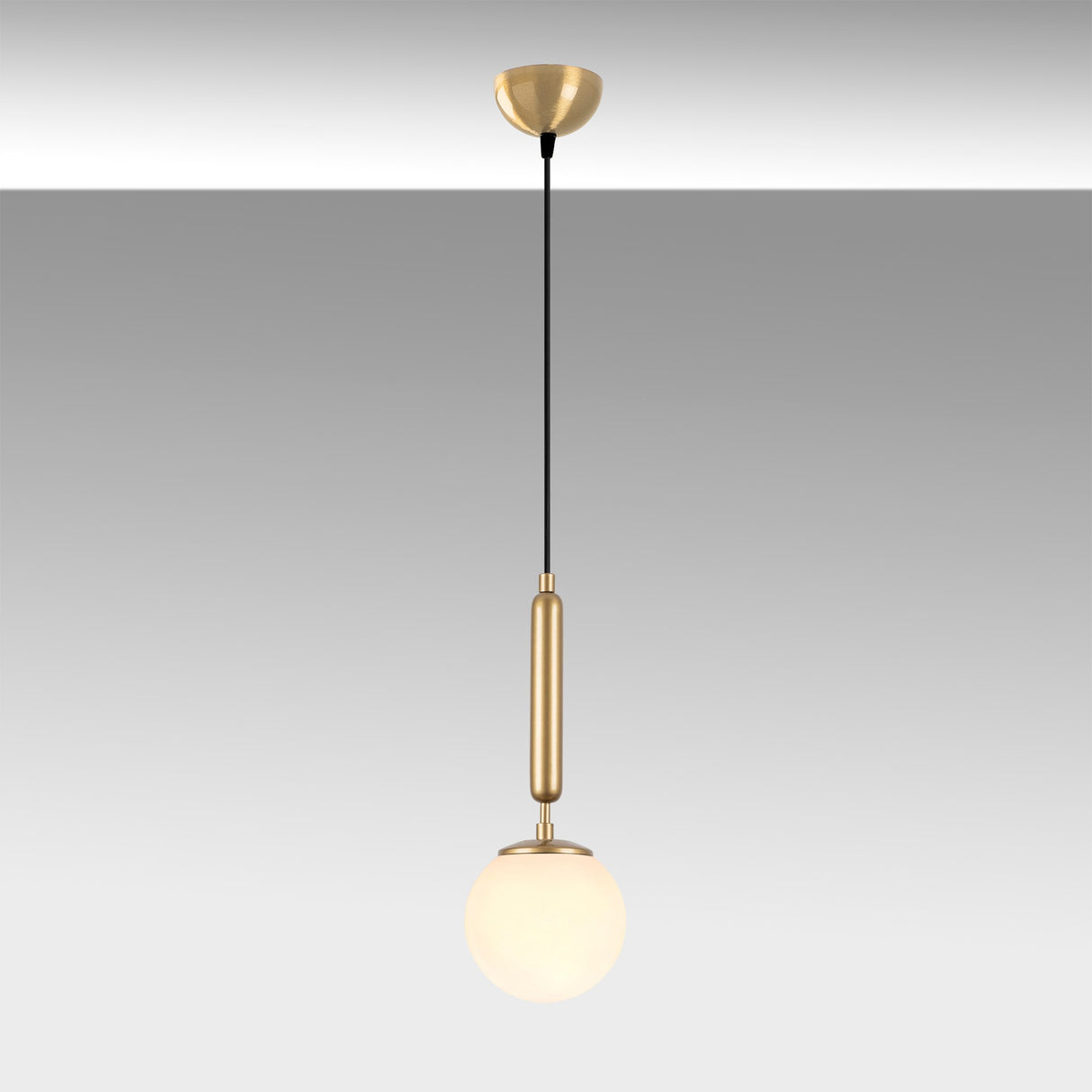 Hanglamp 1-lichts Goud Glas Cascade