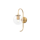 Wandlamp Goud Helder Glas Lucent