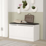 Schoenenkasten - Schoenenkast Aquila Wit Melamine 89,6x45,8x35,5 cm - Dimehouse