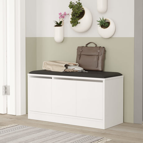 Gabinete de zapato Aquila White Melamine 89.6x45.8x35.5 cm