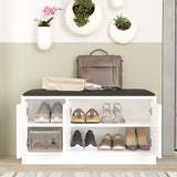 Schoenenkasten - Schoenenkast Aquila Wit Melamine 89,6x45,8x35,5 cm - Dimehouse