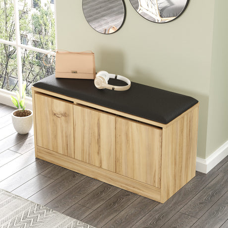 Gabinete de zapato Aquila Oak Melamine 89.6x45.8x35.5 cm