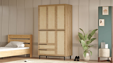 Vestuario cosmos nogal eik melamine 112.2x195.6x55 cm