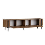 Mueble TV Nexus aspecto roble negro 180 cm Aspecto roble Kafkas / Madera revestida de melamina Negro