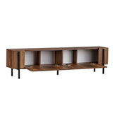 Mueble TV Nexus aspecto nogal negro 180 cm Aspecto nogal barroco y compuesto de madera melamina negra