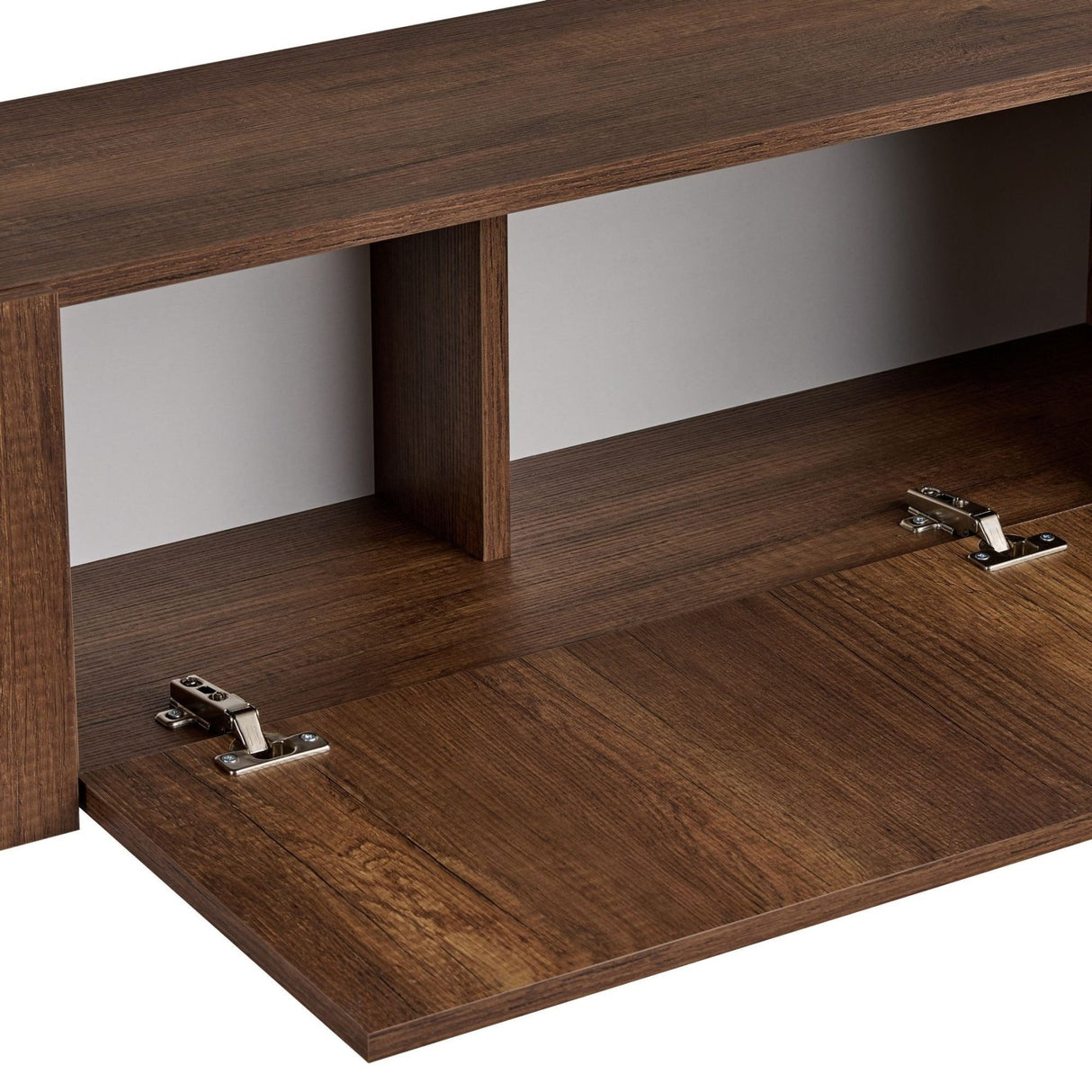 Mueble TV Nexus aspecto nogal negro 180 cm Aspecto nogal barroco y compuesto de madera melamina negra