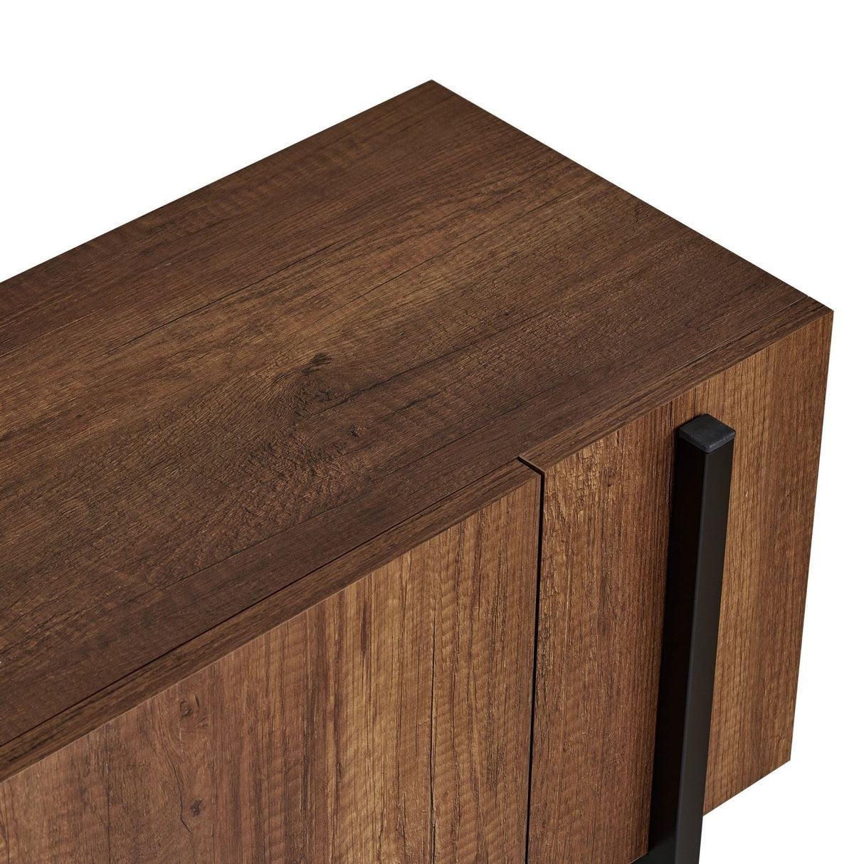 Mueble TV Nexus aspecto nogal negro 180 cm Aspecto nogal barroco y compuesto de madera melamina negra