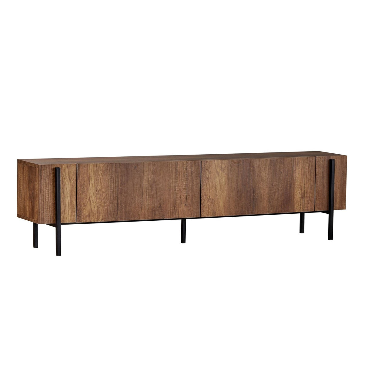 Mueble TV Nexus aspecto nogal negro 180 cm Aspecto nogal barroco y compuesto de madera melamina negra