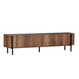 Mueble TV Nexus aspecto nogal negro 180 cm Aspecto nogal barroco y compuesto de madera melamina negra