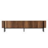 Mueble TV Nexus aspecto nogal negro 180 cm Aspecto nogal barroco y compuesto de madera melamina negra