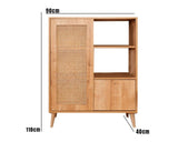Wandkasten - Wandkast Hazeran Multi Eik Beukenhout 40x110x cm - Dimehouse