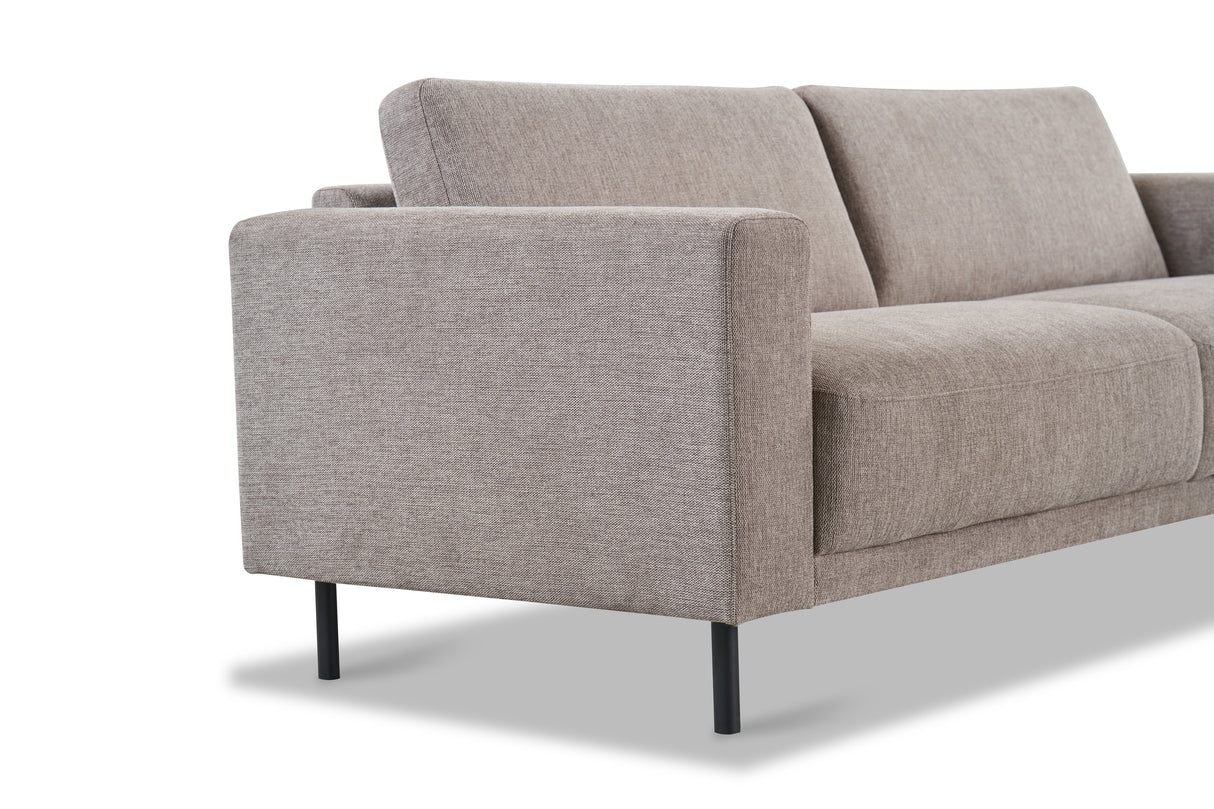 Moderne 3-zits Bank Taupe Stof Aniko 213x90x78 cm