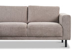 Moderne 3-zits Hoekbank Links Taupe Stof Aniko met Lounger 240x197x78 cm