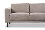 Moderne 3-zits Hoekbank Rechts Taupe Stof Aniko met Lounger 240x197x78 cm