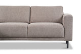 Moderne Hoekbank Links Taupe Stof Aniko met Chaise Longue 238x142x78 cm
