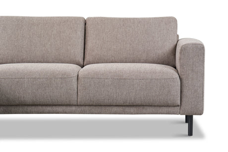 Moderne Hoekbank Links Taupe Stof Aniko met Chaise Longue 238x142x78 cm
