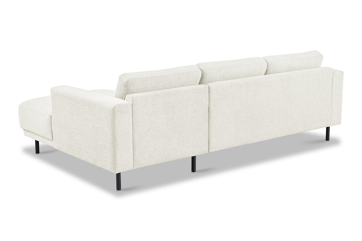 Moderne Hoekbank Rechts Beige Stof Aniko met Chaise Longue 238x142x78 cm