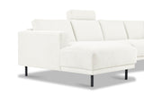 Moderne U-Bank Hoekbank Rechts Beige Stof Aniko 310x197x78 cm