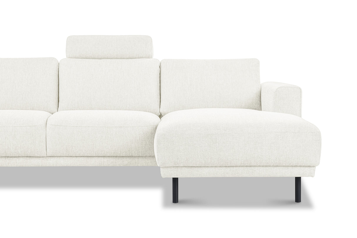 Moderne U-Bank Hoekbank Links Beige Stof Aniko 310x197x78 cm