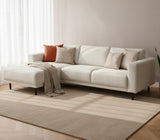 Moderne Hoekbank Links Beige Stof Aniko met Chaise Longue 238x142x78 cm