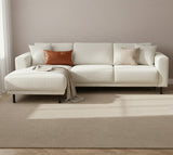 Moderne Hoekbank Links Beige Stof Aniko met Chaise Longue 238x142x78 cm