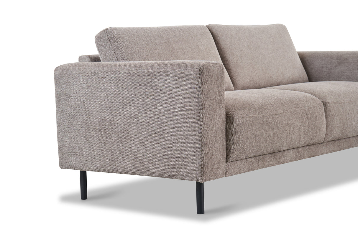 Moderne 2,5-zits Bank Taupe Stof Aniko 183x90x78 cm