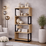 Librería Ceylan Walnut Melamine 80x128x22 cm