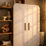 Boekenkasten - Scandinavische boekenkast walnoot wit melamine Form 90x132x32 cm - Dimehouse