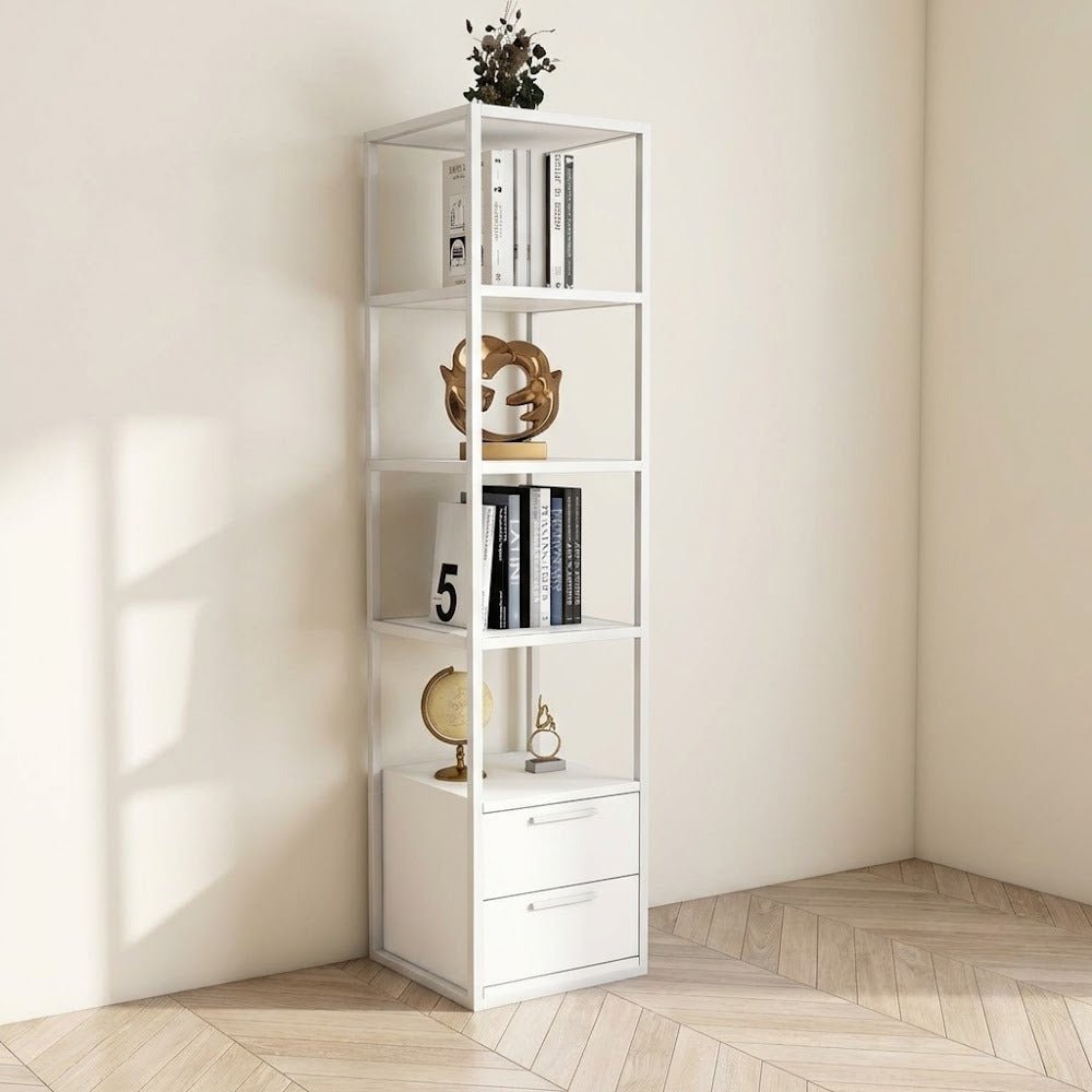 Librería Robbins White White Melamine 39x160x39 cm