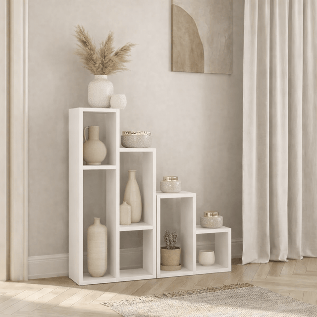 Boekenkasten - Modulaire vakkenkast wit melamine Sule 42x89x20 cm - Dimehouse
